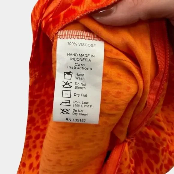 Motel Rocks Womens Two Piece Chelin Crop Top & Skirts Cheetah Tangerine Size XXS - Picture 8 of 11